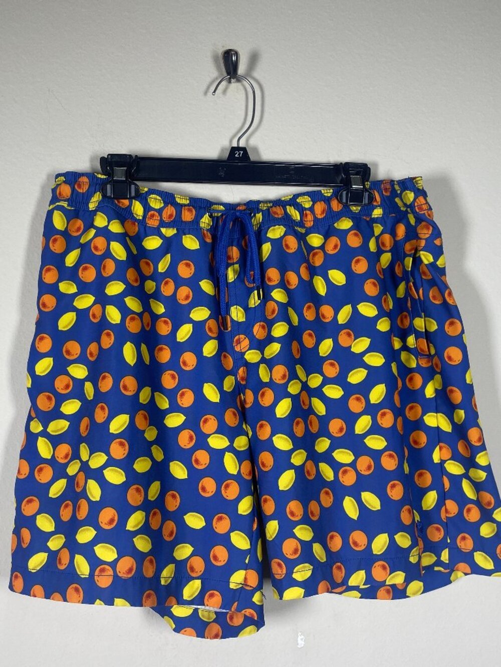 Lucky Brand Saturday Stretch Swim Trunks Men's M Fruits All Over Pattern!